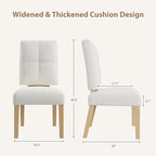 Wooden Dining Chairs Set of 6, Dining Room Chairs with Wood Legs, Cloud-Like Cushion & Reinforcement Structure Design for Kitchen/Living Room/Restaurant, Easy Assembly