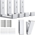 OHIYO 6Pcs Foldable Hooks for Hanging Coat & Bags & Hat & Key Wall Mounted Heavy Duty Aluminum Alloy Folding Coat Hooks with 12pcs Screws for Headphones Holder or Wall Hanger Hook(Matte Silver)