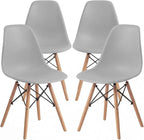 Furmax Modern Style Dining Chair Mid Century Modern DSW Chair, Shell Lounge Plastic Chair for Kitchen, Dining, Bedroom, Living Room Side Chairs Set of 4