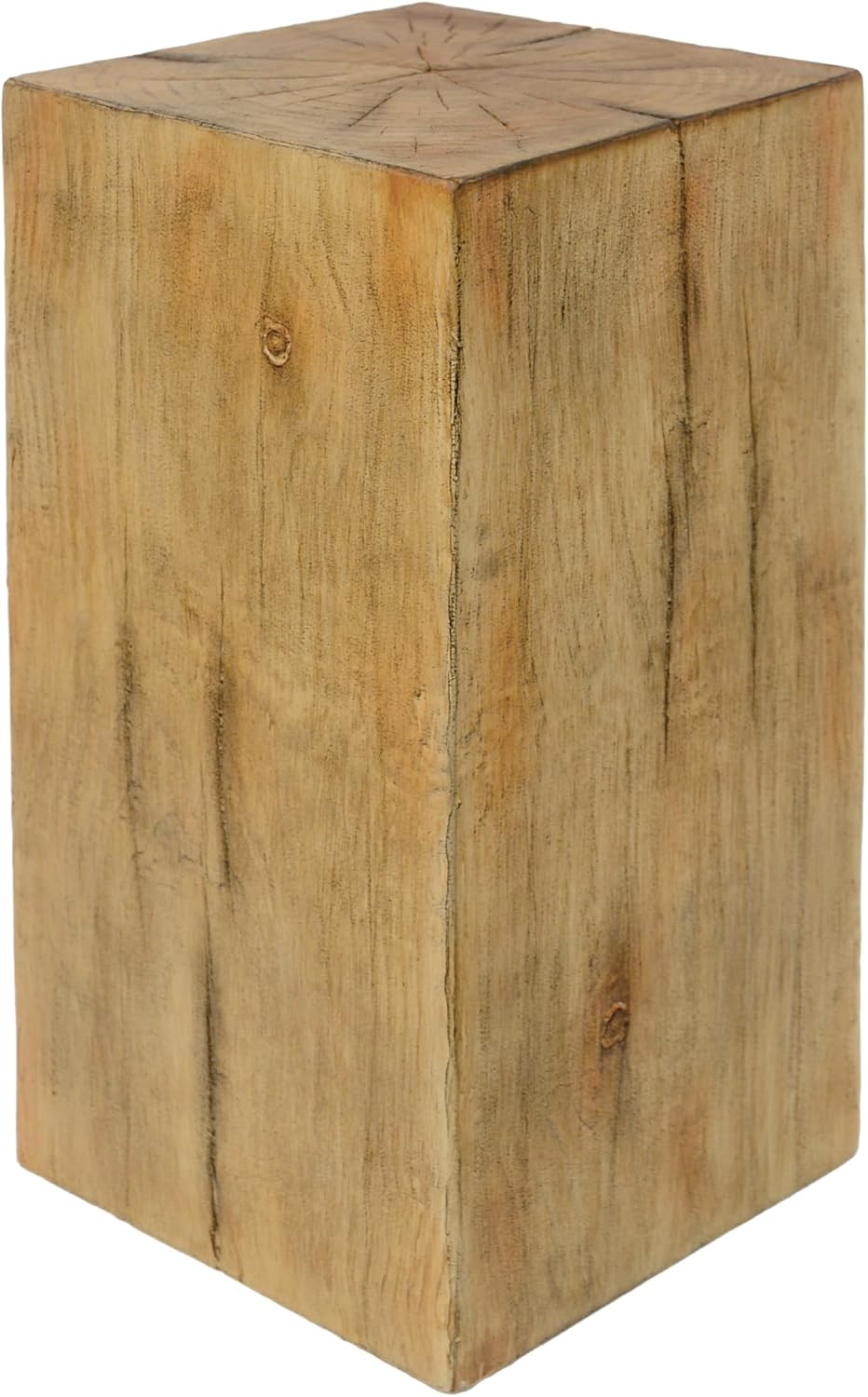 27.75" Tall End Table, Square Wood-Look Column for Indoor & Outdoor ...