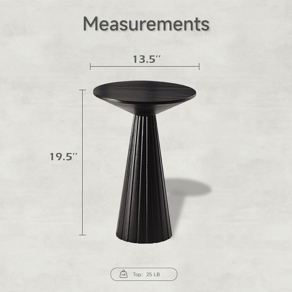 COZAYH Pedestal Small Drink Table Round Martini Table Wood Plant Stand End Ta...