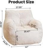 Cvortll Bean Bag Chairs for Adults Kids, Bean Bag Chair with Filler, Fluffy Lazy Sofa, Comfy Cozy BeanBag Chair with Memory Foam for Small Spaces, Bedroom, Living Room, Dorm