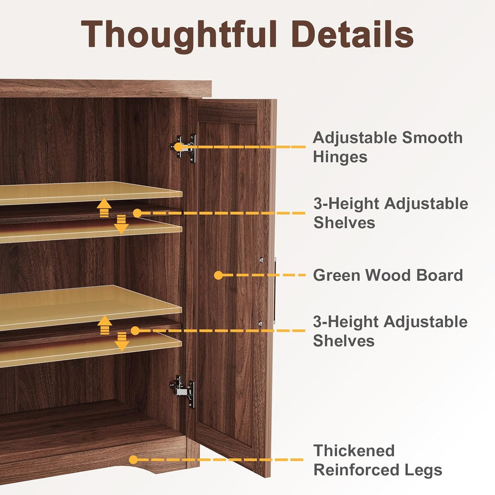 Memobarco Fluted Buffet Cabinet with Storage Accent Sideboard,Modern Credenza...