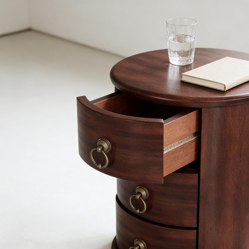 Wood Bedside Table,Side Table,Round End Table FJ484