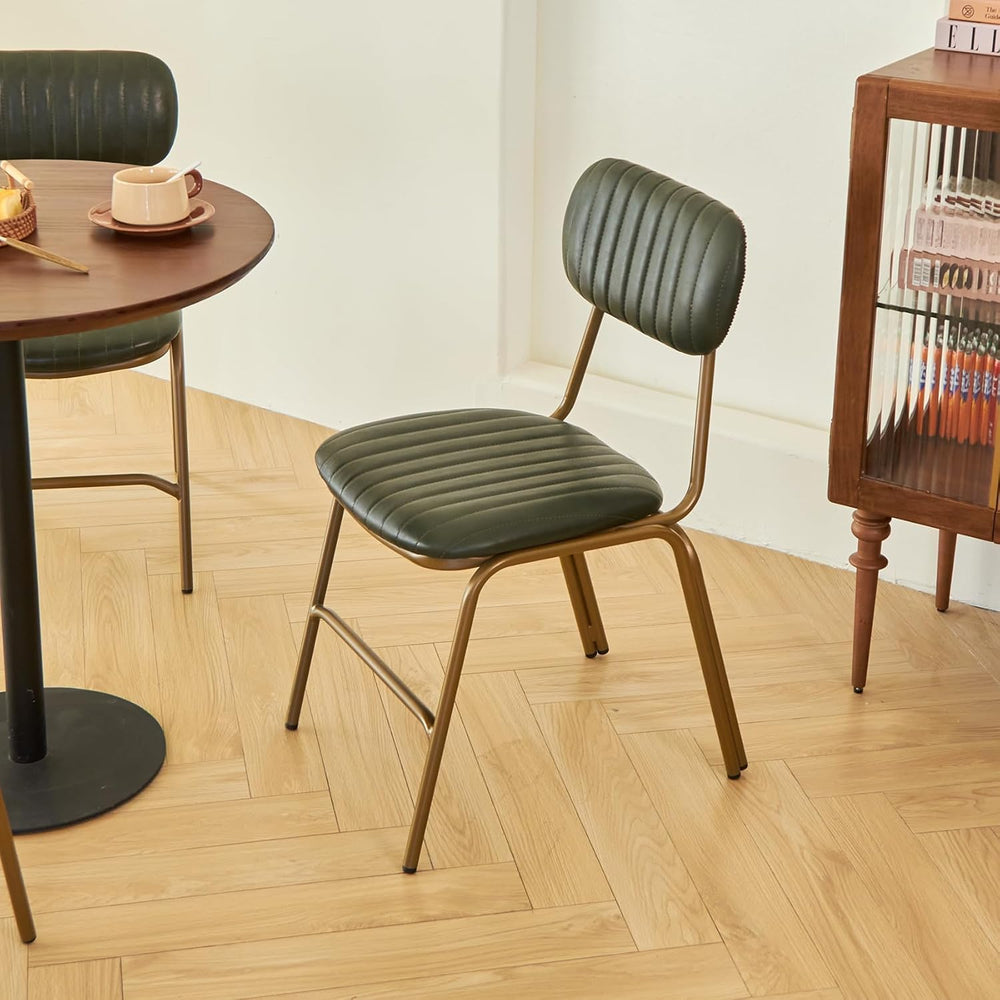 Mid Century Modern Dining Chairs Set of 4, Dark Green