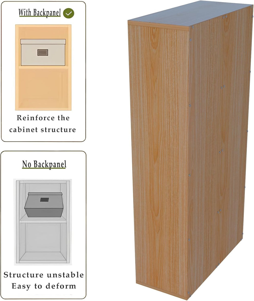 8-Cube Storage Shelf Bookcase - Wooden 4-Tier Floor Standing Open Bookshelf f...