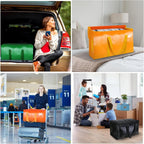 BALEINE 4-Pack Oversized Moving Bags with Reinforced Handles, Heavy-Duty Storage Tote for Clothes, Moving Supplies (Orangel, 4-Pack)