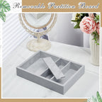 4 Pcs Gray Sunglass Organizer Trays 4 Grids Velvet Glasses Holder Jewelry Display Organizer Eyeglasses Storage Box Drawer