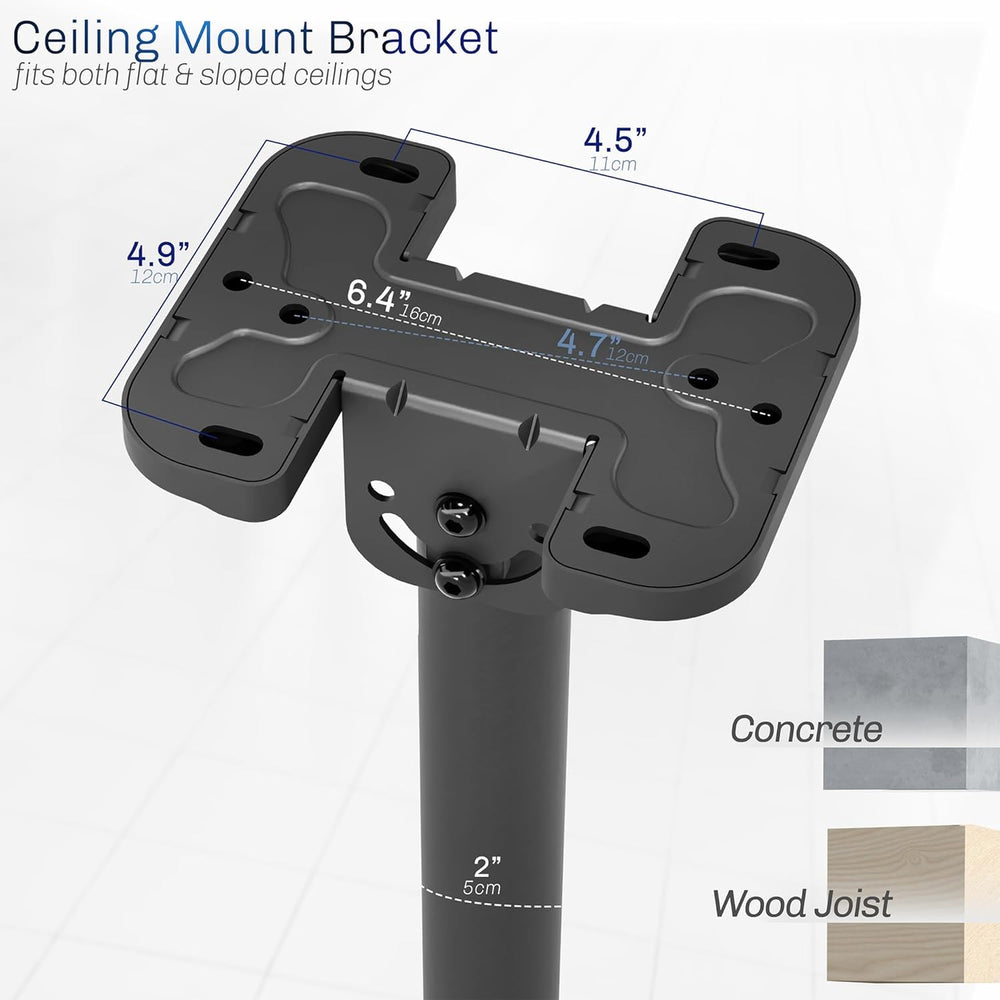 VIVO Black TV Ceiling Mount for 43 to 86 inch Screens, MOUNT-VC86-3 | Full Sw...