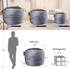 Bean Bag Chair for Adults, 4FT High-Rebound Memory Foam Bean Bag Sofa with Removable Cover, Oversized Bean Bag Couch for Gaming, Reading, and Relaxation, Grey | Corded Plush Fur Cover, Oversized Bean Bag with Backrest & Armrests, Stuffed Beanbag Chair