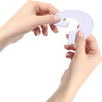 Vantasii 30 Pack White Round Clothing Size Closet Rack Dividers Hangers with 1 Bonus Marker (Outer 3.5”, Inner 1.38” in Diameter)