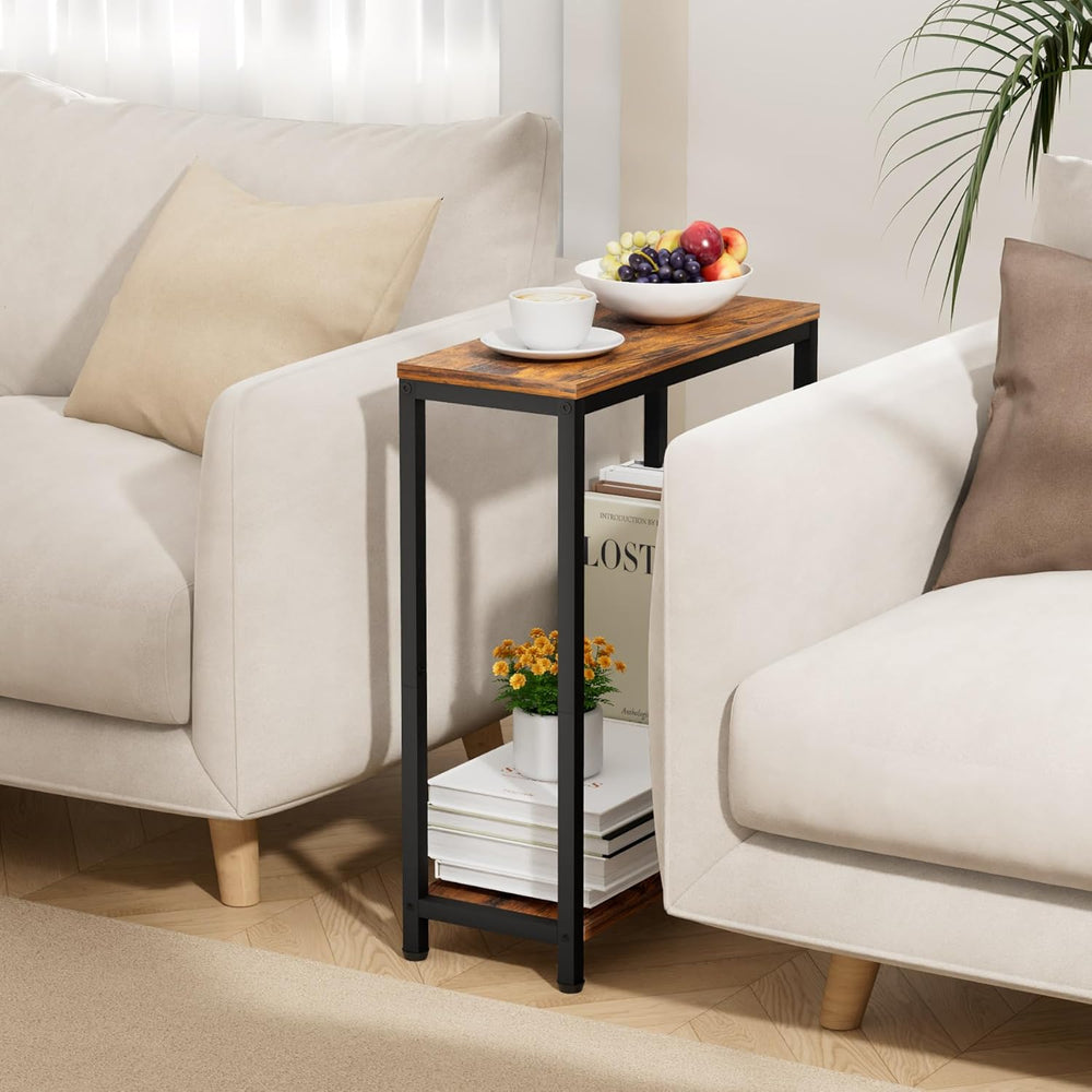 SLEEPING LAMB Narrow End Tables Living Room Set of 2 Small Side Table for Sma...