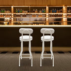 2PCS Folding Bar Stool with Backrest, Tall Foldable Stool Seat Padded Portable Stools Counter Height Foldable Stools Chairs Collapsible Stool for Adults Kitchen Island Cafe Dining Room