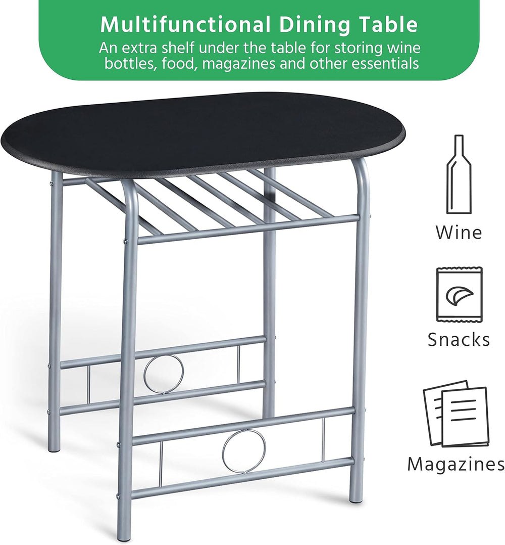 Yaheetech 3-Piece Dining Room Table Set, Kitchen Table & Chair Sets for 2...