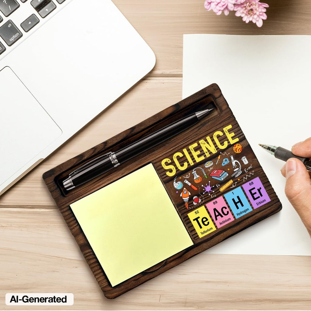 Science Teacher Gifts for Women Men, Gifts for Science Teacher Thank You Appreciation Birthday Back to School, Sticky Note Holder Classroom Office Decor