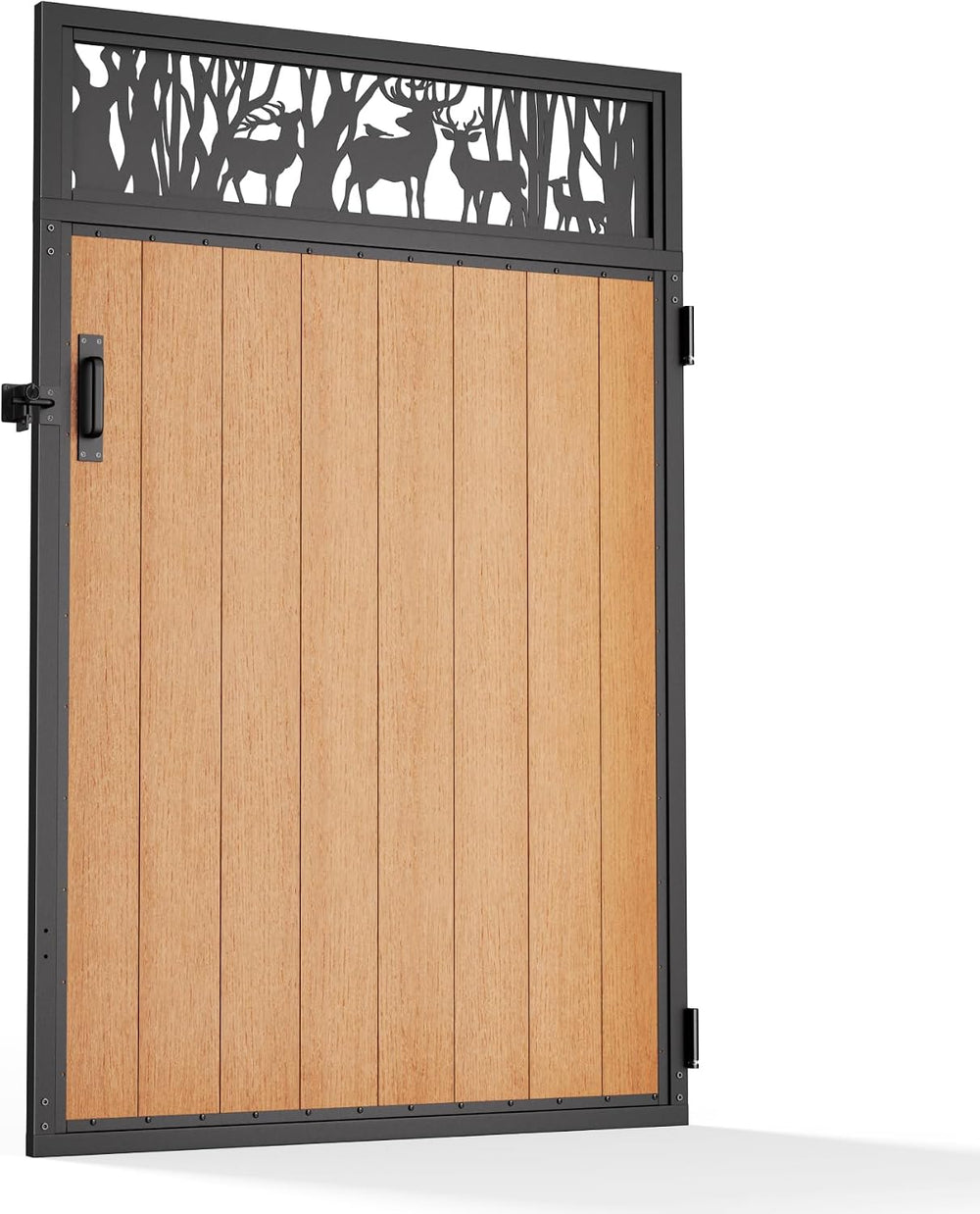4x6FT (46.78" W X 70.8" H) Stainless Steel Anti Sag Wooden Fence Ga...