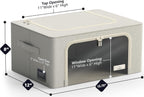 Sorbus Storage Bins with Metal Frame - Stackable & Foldable Clothes Organizer Bags - Oxford Fabric Storage Containers with Large Clear Window & Carry Handles, Bedroom Organization for Bedding & Linen