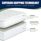 Non Slip Mattress Gripper, Anti-Slip Pad Prevents Mattress Sliding & Holds Bed in Place, Easy Trim Gripper Pads for Sofa, Couch, Chair Cushions, Stops Mattress Topper from Slipping (Queen (59" x 78"))