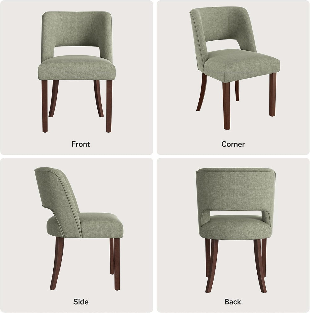 Dining Chairs Set of 6,Modern Dining Room Chairs with Thick Cushions,Linen Up...