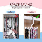 2Pack Circular Tie Hanger Updated Twirl Tie Rack Adjustable Twirl Tie Rack Tie Belt, Multipurpose Organizer for Closet Storage
