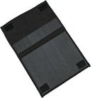 Linen 4 Pockets Bedside Caddy, Bedside Storage Organizer for Magazine, Remotes, Phone (Classic Black)