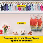Closet Organizers and Storage, 6 Tier Tank Top Hanger, Dorm Room Essentials, Non-Slip Bra Hangers Space Saving, Organization for Camisoles Sports Bras Strappy Dress Swimsuits Ties, 3 Pack