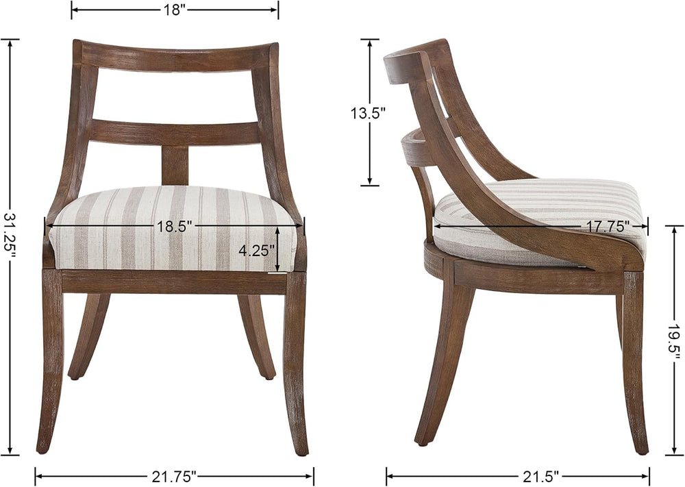 LZAREAL Modern Farmhouse Dining Chairs Set of 4 Mid Century Upholstered Dinin...