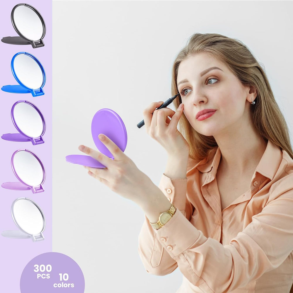 Thyle 300 Pcs Compact Mirror Bulk, Pocket Mini Folding Round Makeup Mirror fo...
