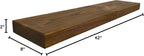 joelsantiques 54 Inch Wooden Floating Shelves for Wall - 54x8x2 in - Made of Natural Wood - Heavy Duty Rustic Wall Shelves for Bedroom - Perfect for Living Room, Kitchen - Medium Brown