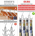 Collapsible Tie Rack Belt Organizer for Closet, Upgraded Dual-Use Belt Tie Hanger with 10 Large Hooks, Storage Up to 80 Items, Rotatable Space Saving Hanger for Closet Organizers and Storage