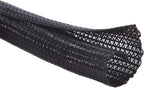 Alex Tech 25ft - 1.25 inch Cord Protector Wire Loom Tubing Cable Sleeve Split Sleeving for USB Cable Power Cord Audio Video Cable – Protect Cat from Chewing Cords - Black
