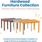ECR4Kids 24in x 36in Rectangular Hardwood Table with 22in Legs, Childrens Furniture, Honey