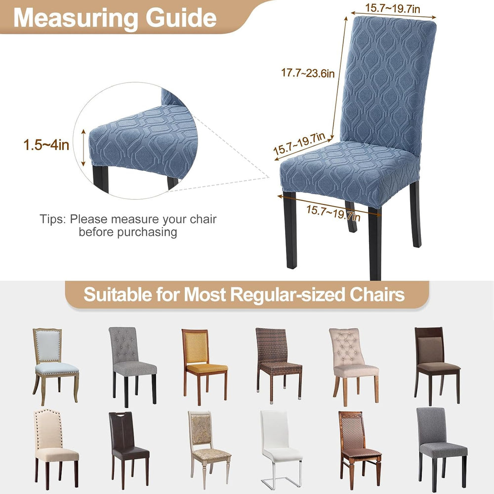 SearchI Dining Room Chair Covers Set of 4, Stretch Jacquard Parsons Chair Sli...
