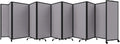Versare Room Divider 360 Portable Wall Partition | Folding Panels | Large Freestanding Divider | Locking Wheels | Temporary Room Separator