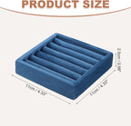 uxcell Stackable Jewelry Storage Tray, Jewelry Tray Drawer Organizer, Small Display Box for Earrings, Necklaces, Rings and Bracelets, Dark Blue