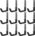 Heavy Duty Steel Hooks - Garage & Garden Tool Organizer, Wall Mount Hooks, Hose Hanger (12, Small)