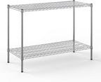 21" Deep x 48" Wide x 34" Height Wire Shelving Kit | 2-Tier | NSF Commercial Storage Rack Unit