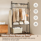 KAFAHOM Purse Organizer for Closet, Heavy Duty Coat Rack freestanding for Entryway, Oversized Bag Shelf, Purse Holder for Hanging Strap Handbags, Clothing, Ideal Storage for Small Space Solution
