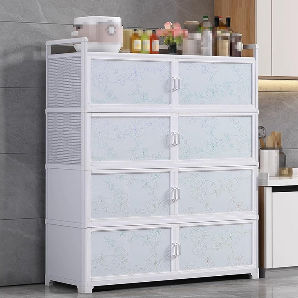 Kitchen Cabinets Ecofriendly Aluminum Composite Panel + Tempered Glass 9cm He...