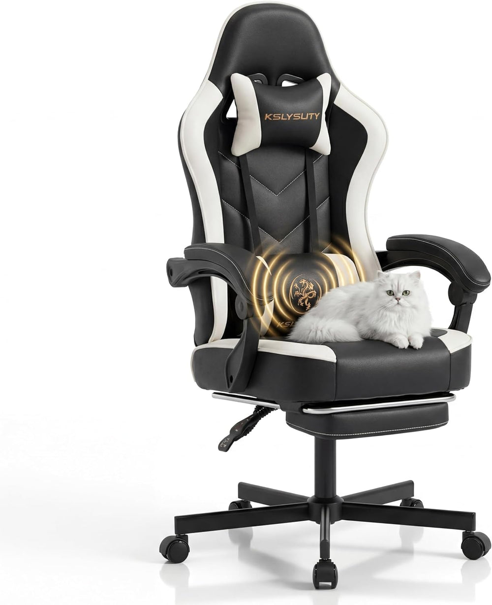 Desk Computer Gaming Chair - High Back Ergonomic Office Chair with Footrest a...