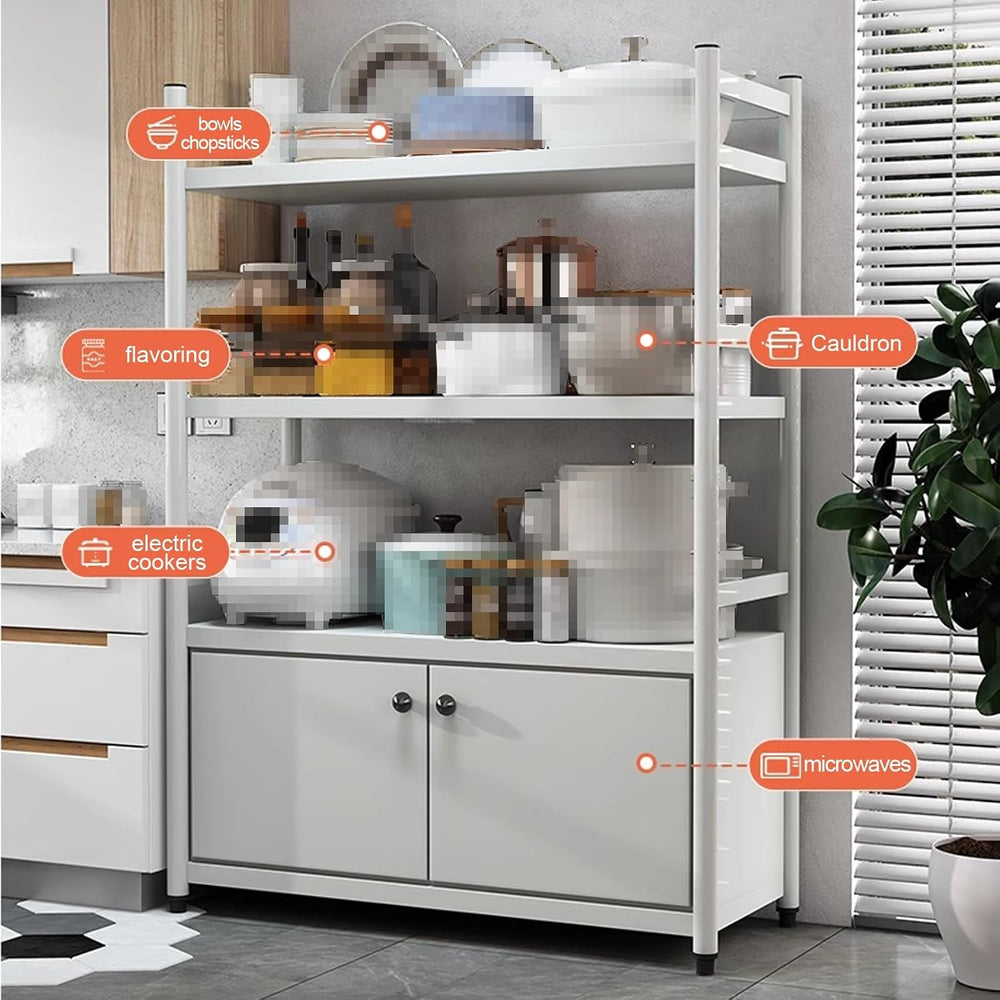 Tall Cabinet, Pantry Organizers and Storage, 32mm Thicker Steel Tube, Multi-L...
