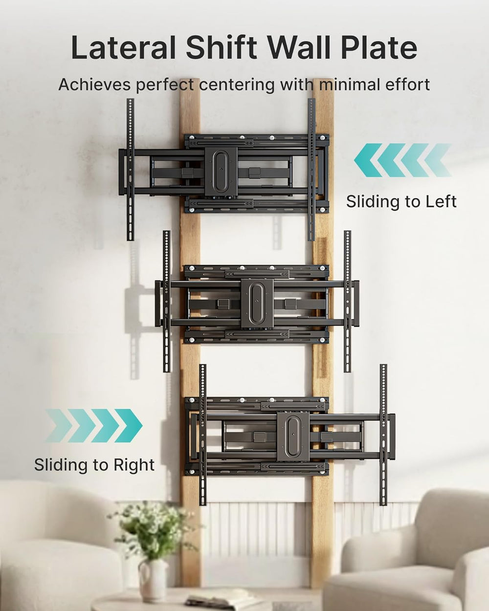 Pegzone Full Motion TV Wall Mount for 43-100 Inch TVs up to 176lbs, 25.2&quot...