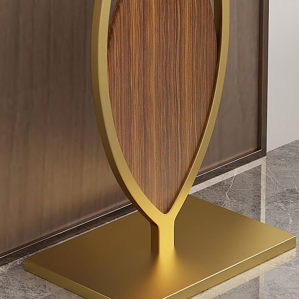 Modern Narrow Console Table Stone Slab Top and Metal Frame Decorative Table f...