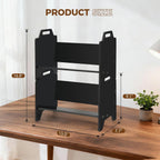 2 Pack Stackable CD Holder Organizer Rack, CD Storage Tower Shelf | Holds up to 56 CD Cases, Jewel Case Display Stand Fit for Theatre Room (Black)