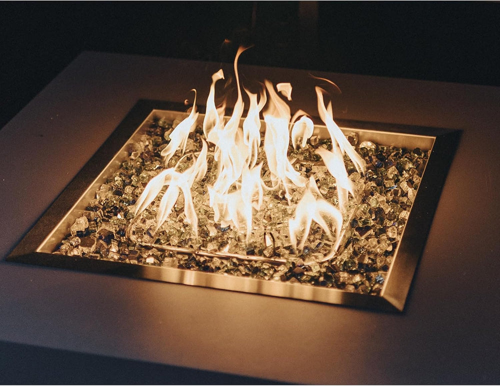 onlyfire 36" Square Fire Pit Burner Ring for Natural Gas/Propane Fireplace