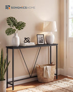 SONGMICS HOME Entryway Console Table, Behind Couch Table, for Living Room, Bedroom, Easy Assembly, Dark Gray