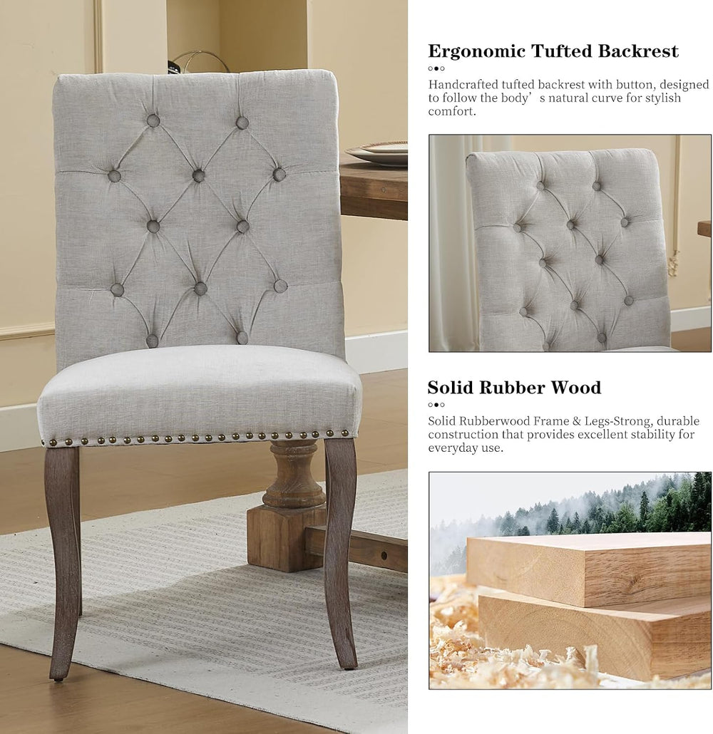 Modern Dining Chairs Set of 6, Upholstered Accent Parsons Dinning Chairs with...