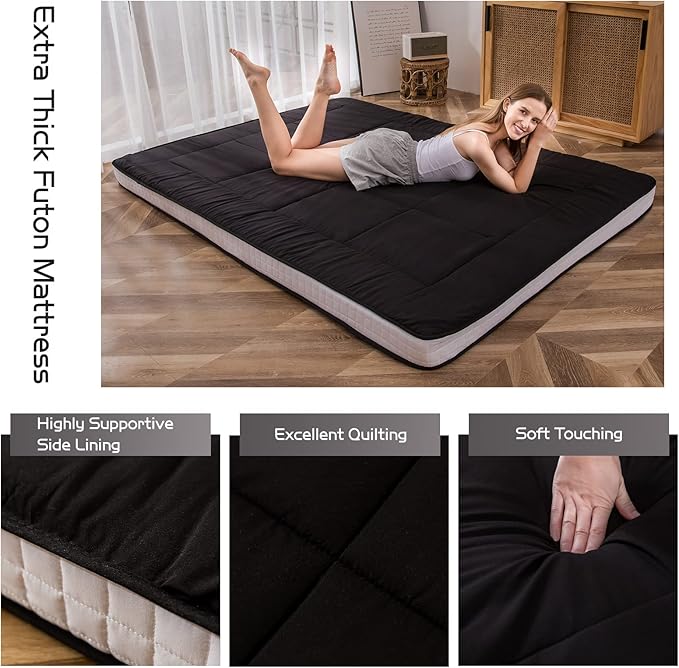 MAXYOYO Futon Mattress, Padded Japanese Floor Mattress Quilted Bed Mattress T...