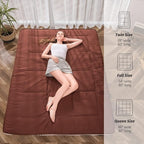MAXYOYO Futon Mattress, Japanese Floor Mattress Full Size, Quilted Bed Mattress Topper, Extra Thick Folding Sleeping Pad Breathable Floor Lounger Guest Bed for Camping Couch, Coffee