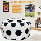 Jorbest Soccer Bean Bag Chair for Kids and Teens, Memory Foam Bean Bag Chairs with Washable Velvet Cover, Soccer Bean Bag Sofa for Lounging, Gaming, Reading, Sports Room Decor, X-Large 30" W x 18" H